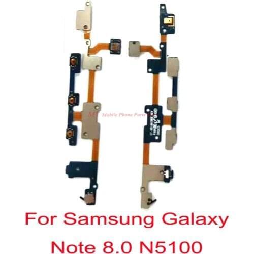 High Quality Power Button On Off Volume Mute Switch Button Flex Cable For Samsung Galaxy Note 8.0 N5100 GT-N5100 Repair Parts