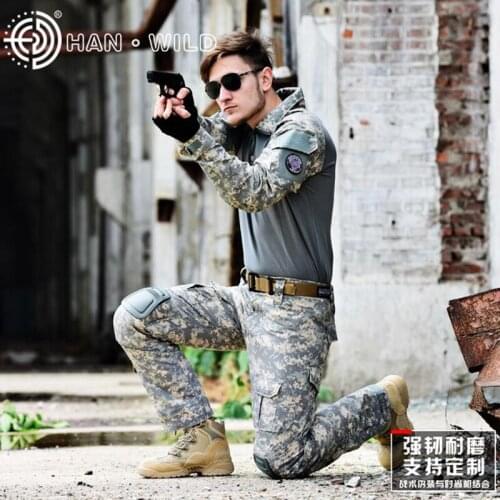 Camouflage Military Army Training Combat Clothes Tactical Hunting Ghillie Suits Airsoft Paintball Sport Shirt + Pants