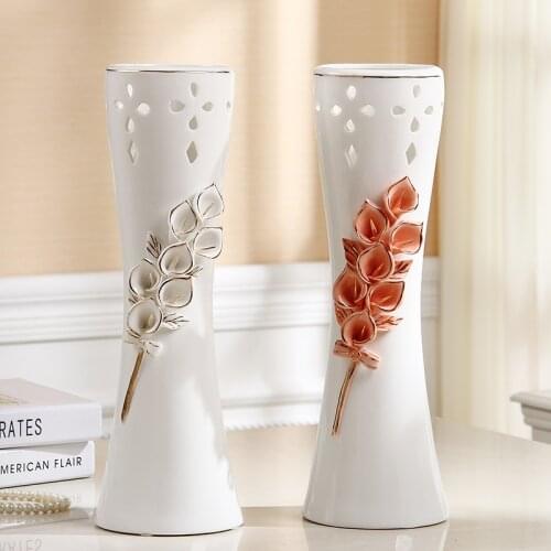 Ceramic Countertop Vase Hydroponic Dried Flower Vase TV Cabinet Decoration Dining Table Tea Table Home Decoration Decoration