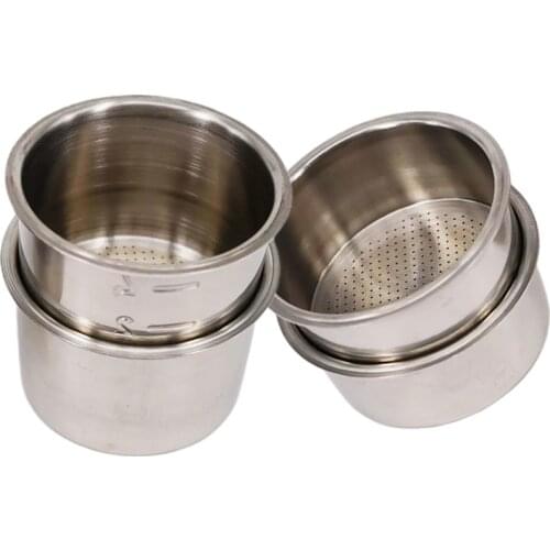 High Pressure Breville Delonghi Krups Coffee Machine Filter Porous Accessories Double Cup Stainless Steel Single Layer 51mm 2Cup