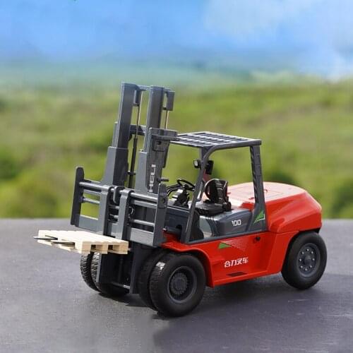 Diecast 1:25 Heli G Series 10 Tons Internal Combustion Balance Heavy Forklift Machinery Alloy Model Collection Souvenir Display