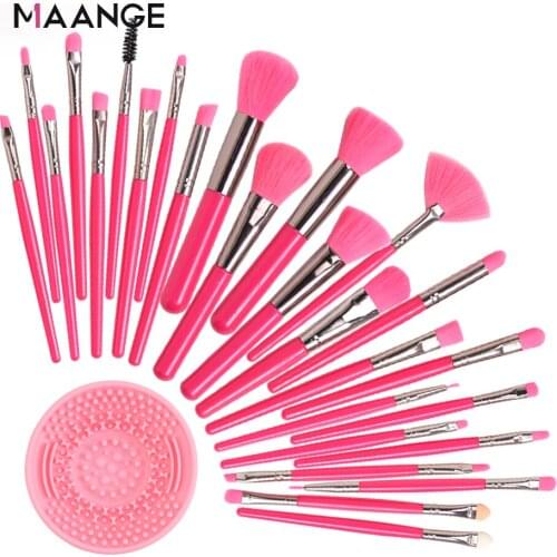 MAANGE 25PCS High-Quality Professional Makeup Brushes Set Eyeshadow Powder Foundation Eyebrow Blending Cosmetic Beauty Tools Kit