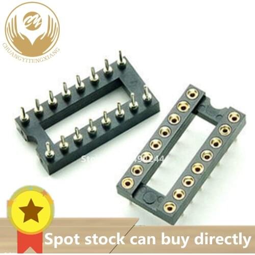 10pcs DIP-16 Round Hole 16 Pins 2.54MM DIP 2.54 DIP16 IC Sockets Adaptor er 16 PIN IC Connector In Stock
