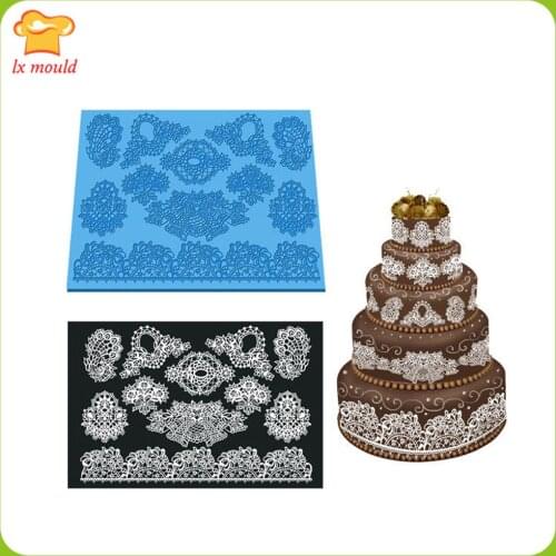New Products Lace Moulds Fondant Cake Decoration Molds Wedding Cake Lace Tools