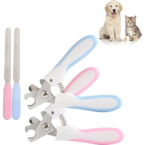 Professional Pet Dog Nail Clippers with Safety Lock Stainless Steel Pet Cat Nail Scissors With Nail Grinder Cut The Nail