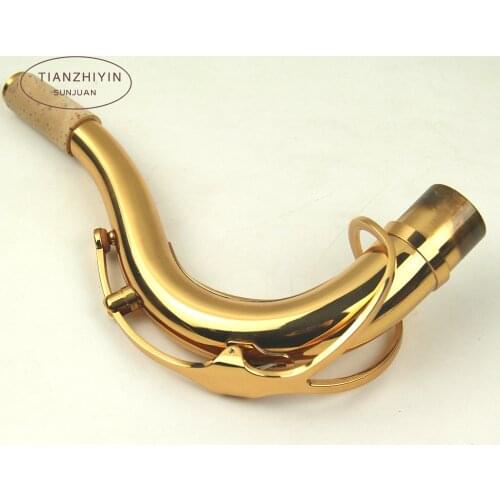 Tenor Saxophone Bend Neck Brass Gold Lacquer Surface Saxophone Connector Brand Quality Sax Musical Instrument Accessories 27.5mm