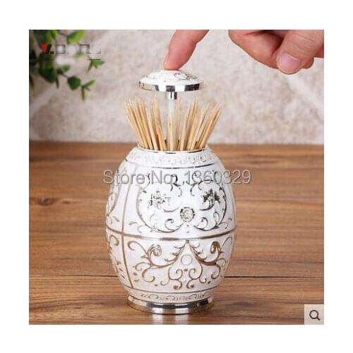 Christmas Gifts Metal Craft Automatic Toothpick Holder Dispenser Box Novelty Gift Nordic Creative Style Designer Free Shipping