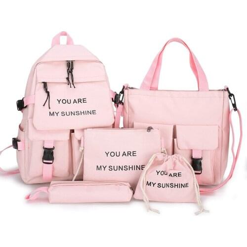 Schoolbag female Korean high school students backpack fashion large-capacity campus junior high school students backpack