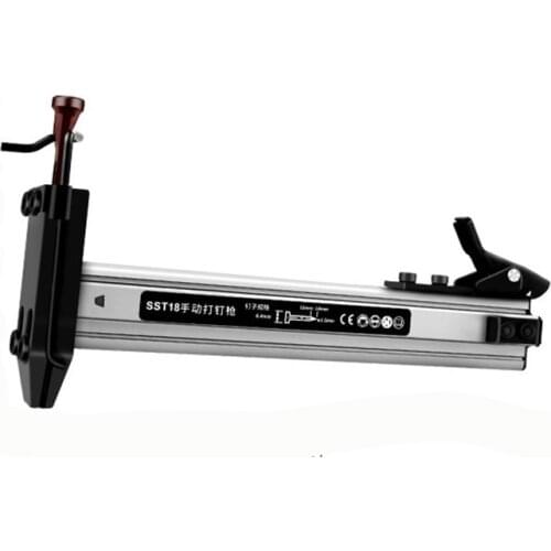 ST18 Alloy Manual Woodworking Nailer Stapler Furniture Floor Sofa Picture Frame Stapler for 10-18mm Nails