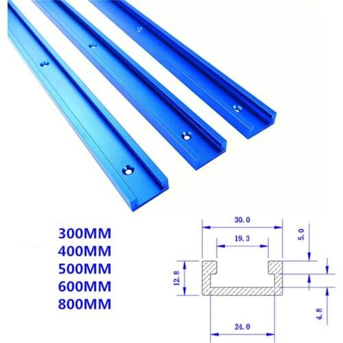 Aluminium Alloy T-Tracks Slot Miter Track Jig Fixture T-Slot and Track Stop for Router Table Bandsaws Woodworking Tool