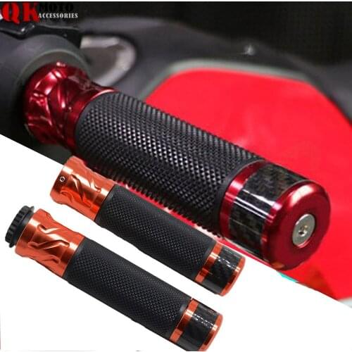 Universal MOTORCYCLE ALUMINUM CNC 7/8" 22mm HANDLE BAR HAND GRIPS FOR Suzuki KAWASAKI KLR650 in Hot-selling