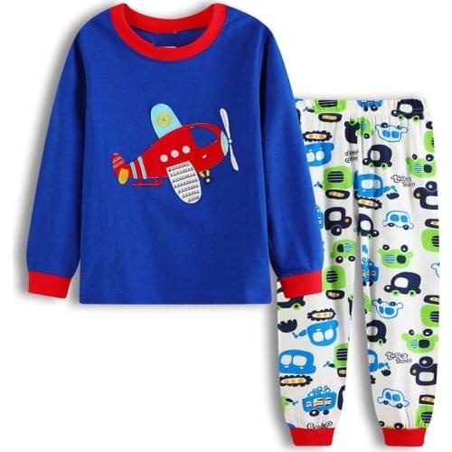 Spring&autumn kids girls pyjama toddler boy underwear pajamas set 100% cotton boys pyjamas long sleeve pijamas suit enfant