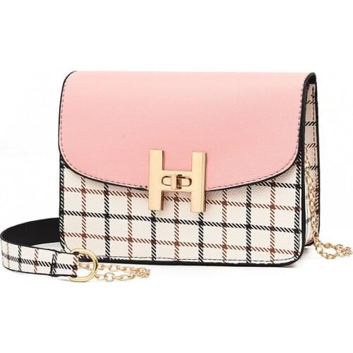 Bag Womens 2019 New Fresh Japanese-style Bag with Chain Korean-style Versatile PU Leather Shoulder Bag