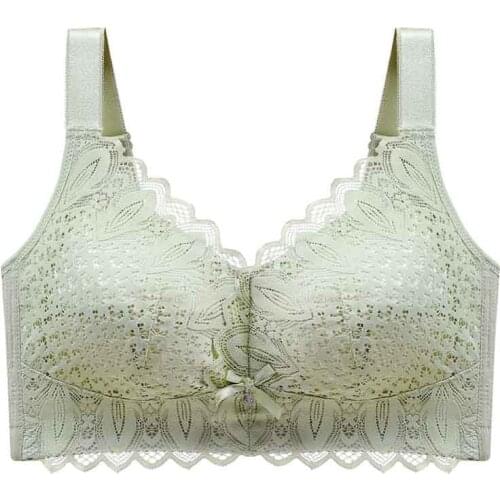 Women Bra Without Bones Lace Pink Underwear Push Up Bra Plus Size Lingerie Large Size Bralette Top Bra Wireless