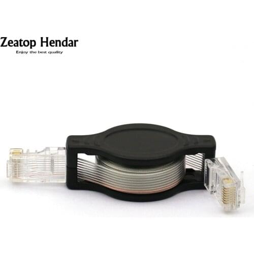 1Pcs Portable RJ45 Cat 5 5e Retractable Ethernet LAN Network Patch Cable 10/100 Mbps 1.5m 5FT Ethernet Cable