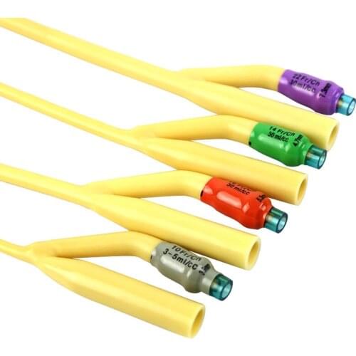 12pcs/lot Traumatic Pistol Skeleton Trauma Medical Instruments Latex Foley Catheter 2Way Silicone Coated Foley Catheters Ballo