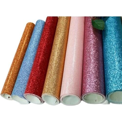 18m one roll glitter leather fabric for crafts and bow and headbrand