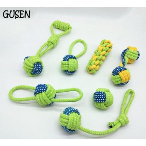 2020 New Dog Toy Chew Tooth Cleaning Toy Cotton Rope Molar Teeth Knot Ball Dog Toy Set for Large Small Dogs