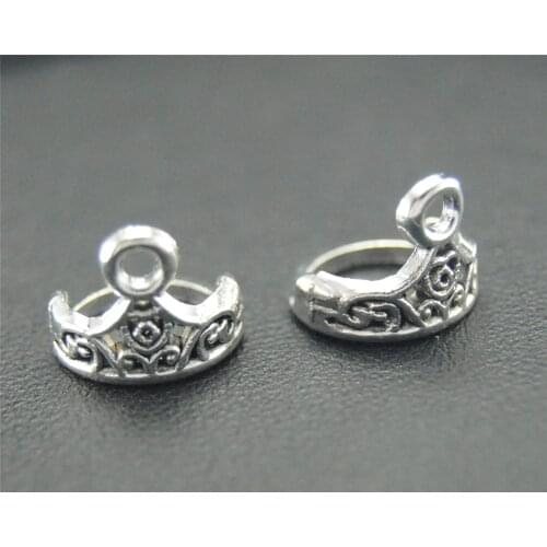 50pcs Silver Color crown Charm Pendant DIY Necklace Bracelet Bangle Findings 10x11mm A1792