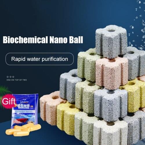 Aquarium Fish Tank Filter Material Biochemical Nano Brick Quartz Ball Nitrifying Bacteria House Water Purification
