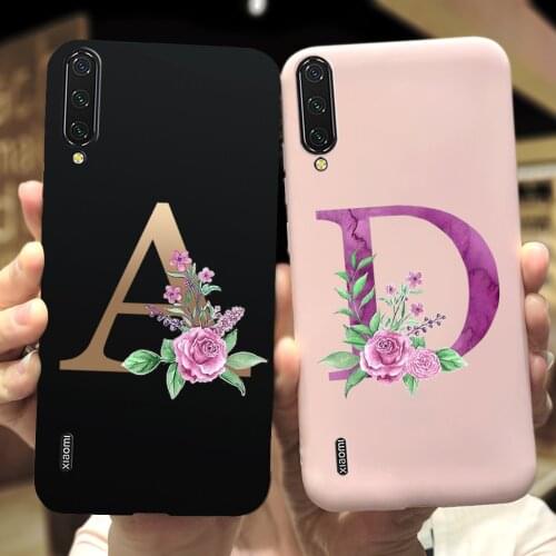Alphabet Lettlers Case For Xiaomi CC9 CC9E Funda Silicon Soft Phone Case For Xiaomi CC9 Pro CC 9 9e Back Cover Shell Bags Coque