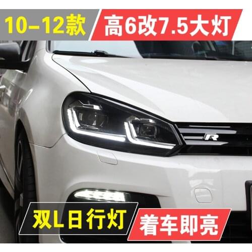 Car Styling Head Lamp for VW Golf 6 Headlights 2009-2012 Golf 6 LED Headlight DRL Signal Lamp Hid Bi Xenon Auto Accessories