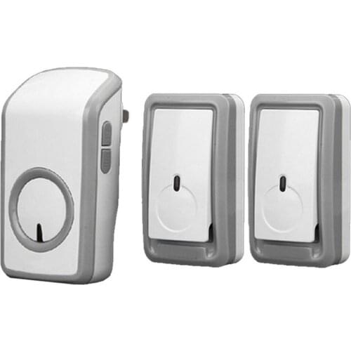 Euro US plug 2 emitters+1 receiver bell wireless doorbell Waterproof 350M door chime 48 melodies door ring digital door bell