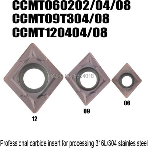 CCMT120408 CCMT09T304 CCMT060204 cnc machine cutter carbide inserts Turning tool latte turning blade Stainless steel processing