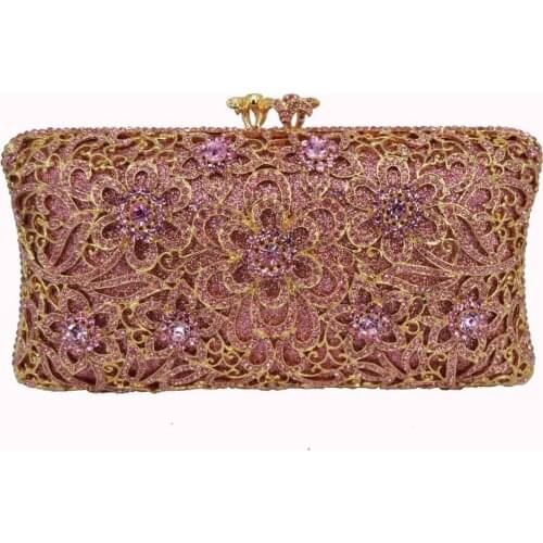 Designer Gold Diamond purse wallet women Luxury crystal clutch bag party rhinestone evening bag pochette ladies clutch bag SC180
