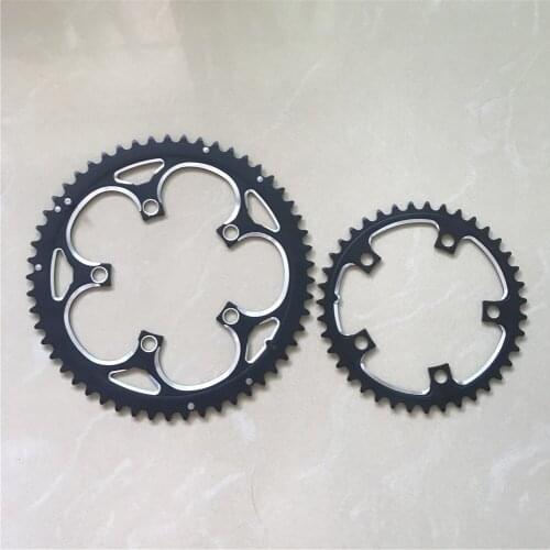 Road Bicycle Chainring Double Speed 110 BCD 53T 39T Chain Wheel Folding Bike Chainwheel Aluminum Alloy CNC 3/32" Tooth Thickness