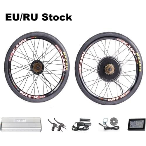 Ebike 36V 250W 350W 500W 48V 1000W 1500W MTX Rim for disc brake MTB bike conversion 20-29'' 700C Complete Electric bike kit