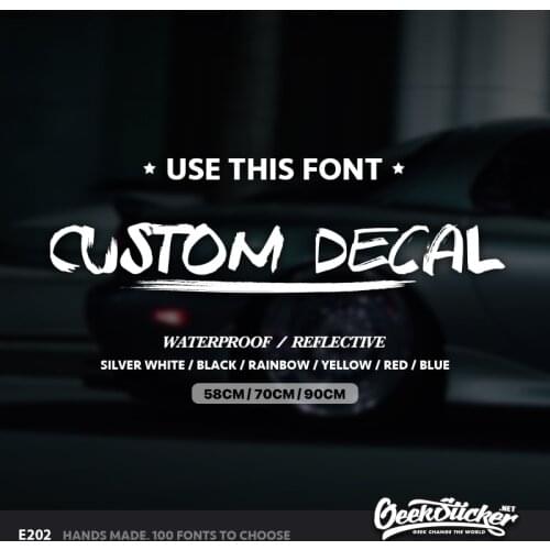 Geeksticker Waterproof Custom Name Stickers Car Decal Waterproof Reflective Sticker For Honda Jazz Civic Fit Stepwgn Odyssey