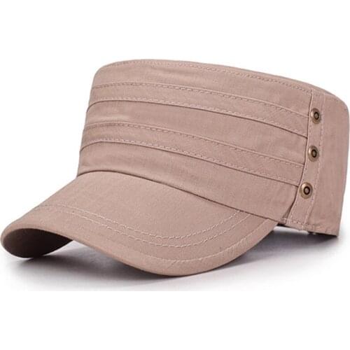 Adjustable Size Men Cotton Navy Hat Military Hats Snapback Cap Bone Mens Flat Caps New Retro Trend Simple Casual Sports Cap