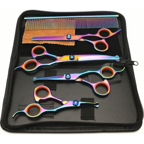 Round Head Scissors Dog 4.5-6.5 Inch Pet Scissors Stainless Steel Scissors Professional Pet Grooming Scissors For Cats & Dogs