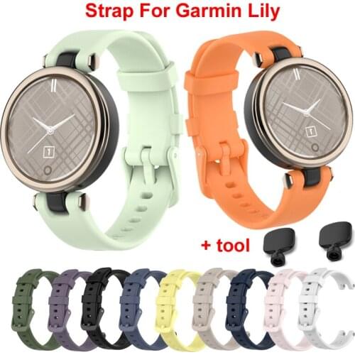 Soft Silicone Strap For Garmin Lily Watch Replacement Wristband Women’s Fitness Sport Waterproof Bracelet Smartwatch Accessories