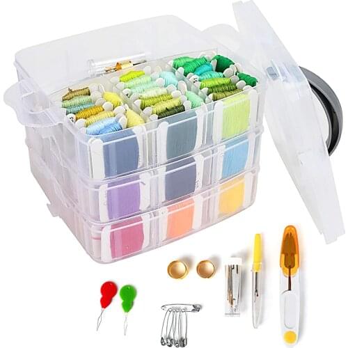 150 Colors Embroidery Thread Floss Set Cross Stitch Thread Set Knitting Thread Kit DIY Sewing Bracelet Knitting Accessories Tool