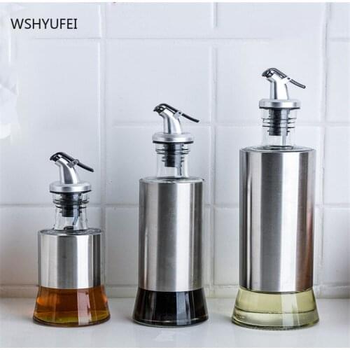 Nordic glass leakproof oil pot vinegar pot seasoning bottle soy sauce bottle vinegar bottle oil bottle set household kitchen