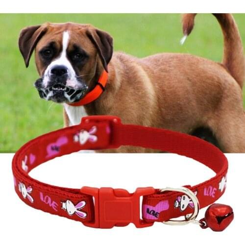 6 Colors Cute Cartoon Rabbit Printed Quick Release Buckle Cat Puppy Dog Collar Necklace Adjustable for Puppy Kittens Necklace