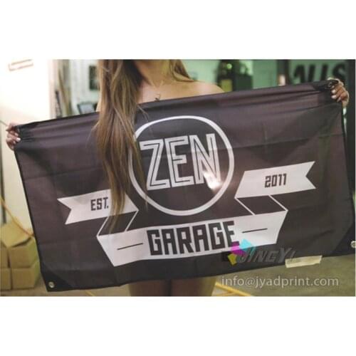 Custom full color print your logo graphic flying polyester fabric flags banners