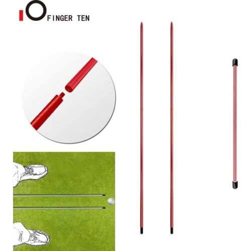 Portable Aluminum Metal Golf Swing Alignment Training Stick Rods Practice Accessories for Golfer Aiming Putting