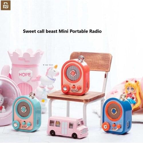Mijia Sweet call beast Mini Portable Radio Handheld Digital Bluetooth FM USB TF MP3 Player Speaker Rechargeable