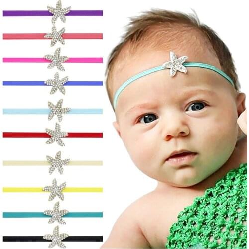 White Starfish Headband Mermaid Costume Accessories Baby Beach Headband Girls Hair Band Starfish Tiara Tropical Headbands HB342D