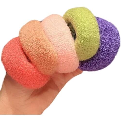 Wool Hair Bands for Girls Ponytail Holder Kids Candy Color Hairbands Hair Accessories Elastic Scrunchies Hairband Hair Ties Rope