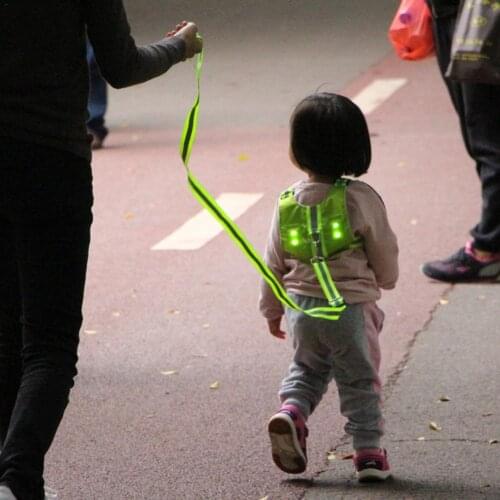 LED Light Baby Safety Harness Backpack Toddler Reflective Anti-lost Bag Children Toddler Anti Lost Wrist Link