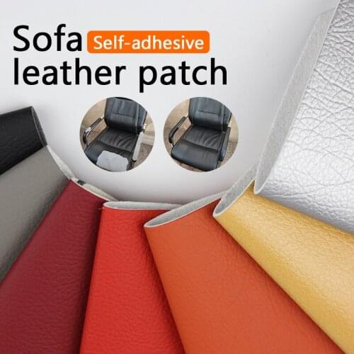 20cm*10cm 25 Colors No Ironing Self Adhesive Patch Stick on Sofa Clothing Repairing Leather PU Fabric Useful Big Sticker Patches