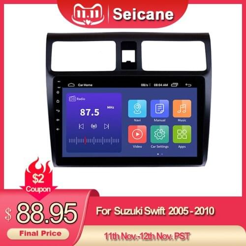Harfey Car GPS Radio For 2005 2006 2007-2010 Suzuki Swift 10.1" Android 9.0 Head Unit support Backup camera DVR 1080P