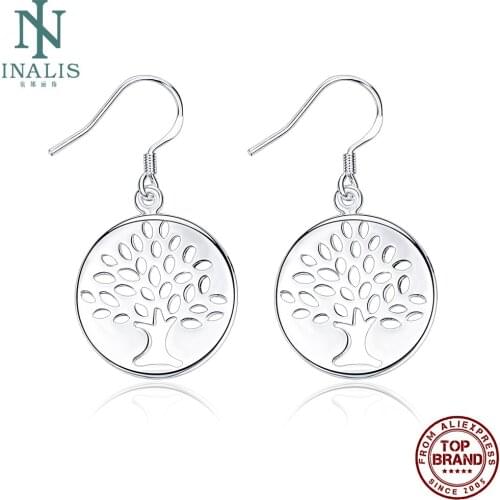 INALIS Drop Earrings For women Simple Round Christmas Tree Dangle Earrings Fashion Jewelry Personality Gift Send Girlfriend