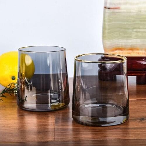 Nordic Lead-free Glass Whiskey Glass Heat-resistant Colorful Wine Glass Water Cup Home Milk Glass Drinking Set