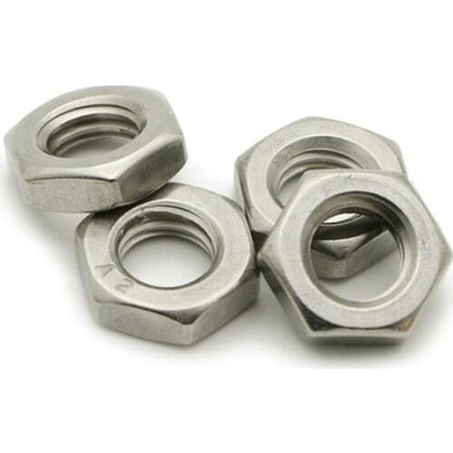 Standard M3 M4 M5 M6 M8 M10 M12 M16 M18 M20 Bolt Nut thin Hexagon hex Nuts 304 Stainless steel