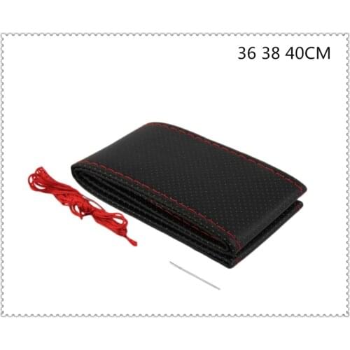 Universal car steering wheel cover artificial leather woven auto parts for Peugeot Jeep Harley-Davidson Buick Bentley Scania